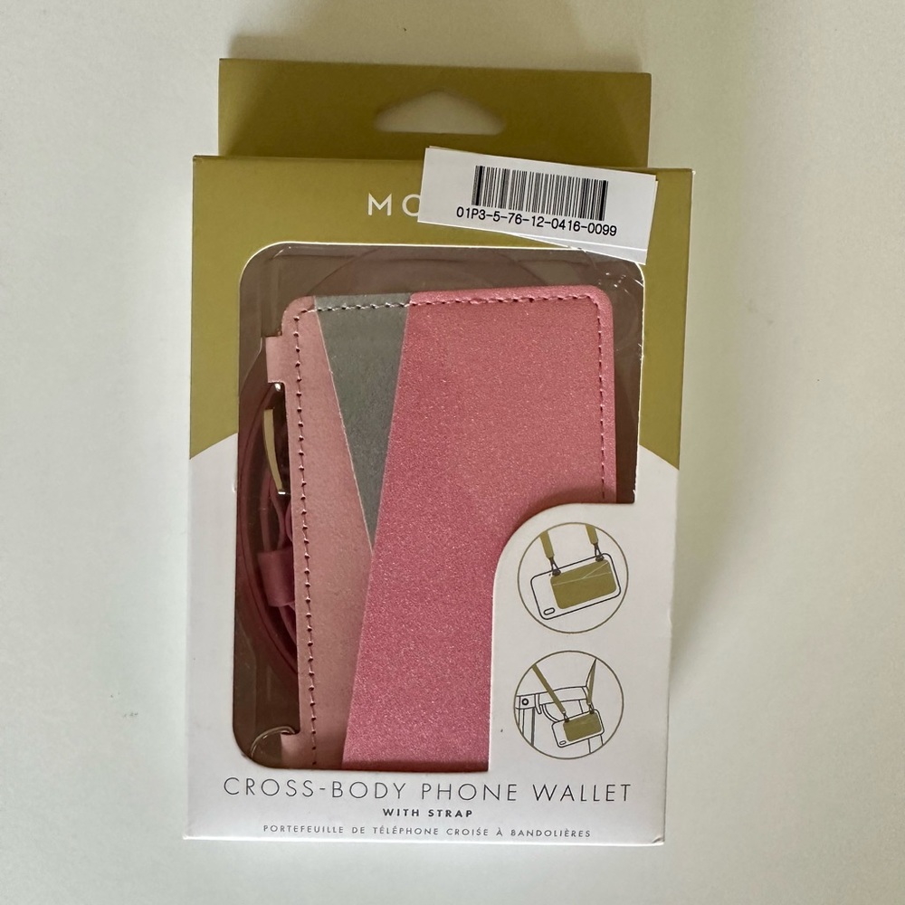 New Moxyo Crossbody Phone Wallet Strap (Pink) Brand New